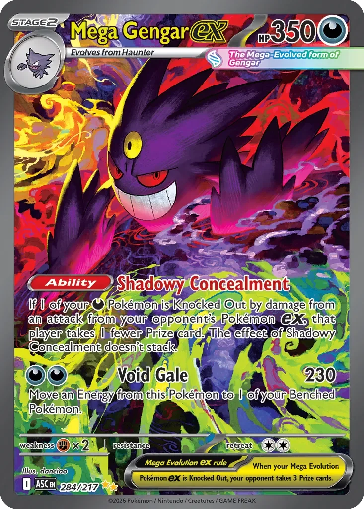 Mega Gengar ex 284/217 Holo - Ascended Heroes | PulseTCG Mega Gengar ex 284/217 Holo - Ascended Heroes | PulseTCG