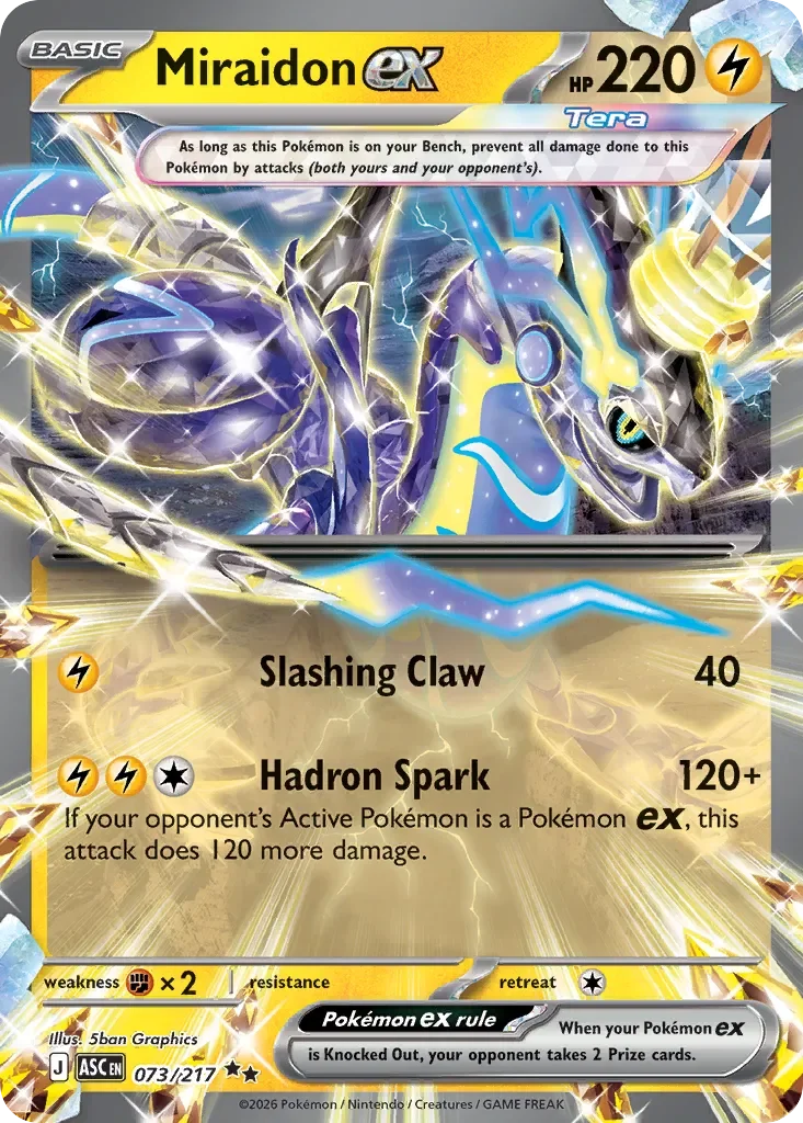 Miraidon ex 073/217 Holo - Ascended Heroes | PulseTCG