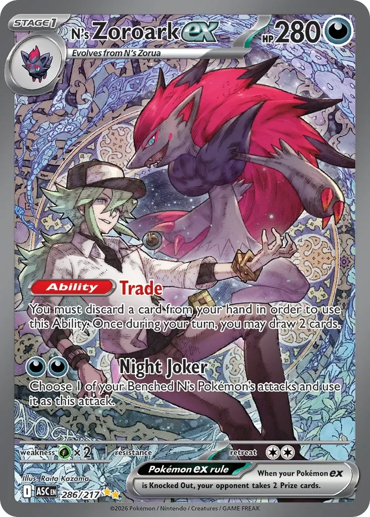N's Zoroark ex 286/217 Holo - Ascended Heroes | PulseTCG