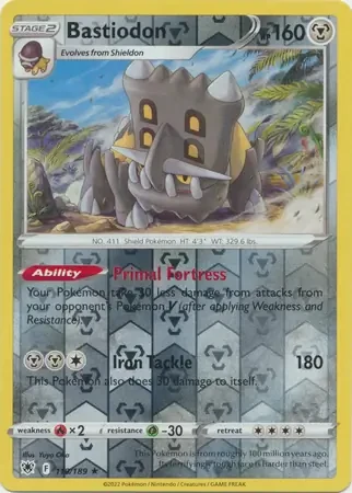 pokemon bastiodon card POKEMON TCG 3R V4 #411 BASTIODON Card PERU 2018 South America Edition Pokedex