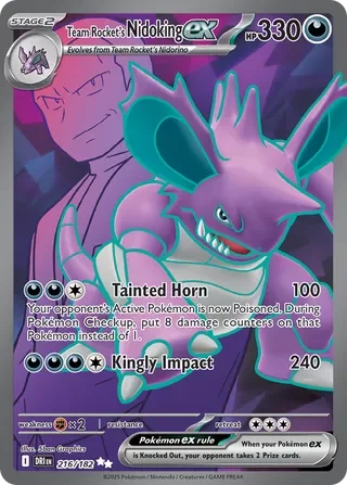 Team Rocket's Nidoking ex 216