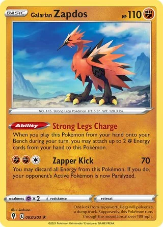 Galarian Zapdos 82