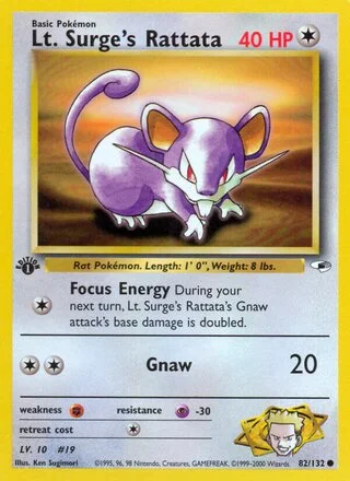 Lt. Surge's Rattata 82
