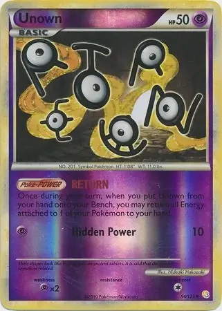 holographic unown pokemon card pokemon Unseen Forces Unown (?) Holofoil / Lightly Played